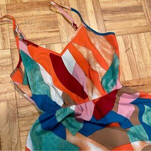 SHEIN Colorful Geometric Maxi Dress